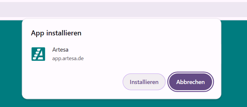 Installation bestätigen