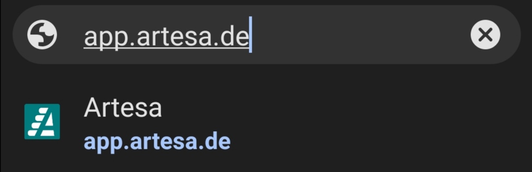 Link zur Artesa App