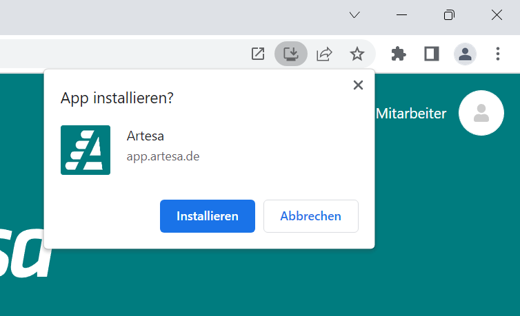 Installation bestätigen